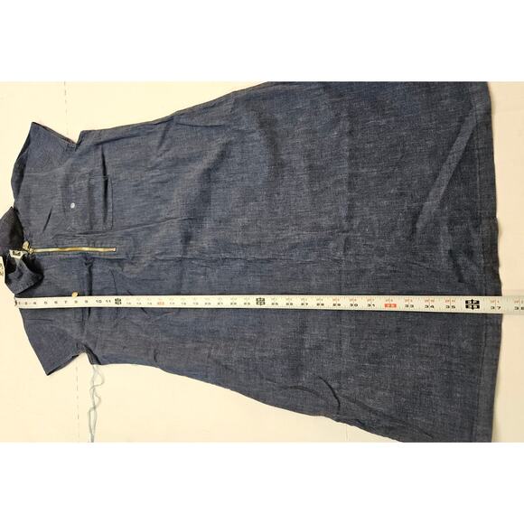 Anne klein Denim Dress Women's Size 4 Collared Casual Luxury minimalism - Picture 8 of 10